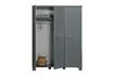 Miniature Wardrobe 3 doors in dark gray wood Dennis 2