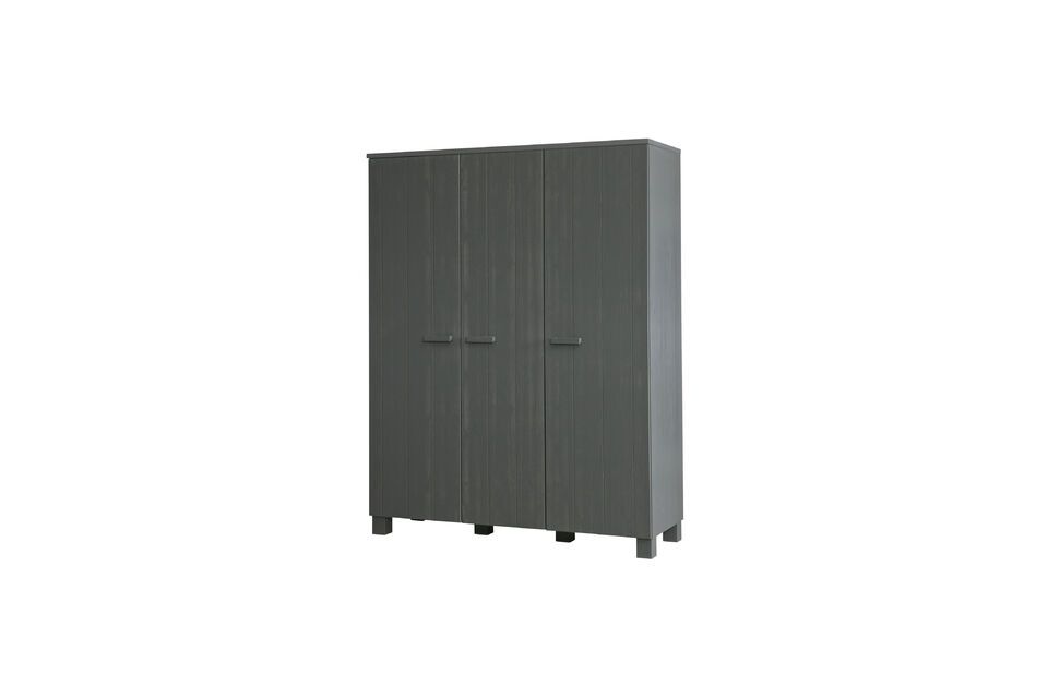 The Dennis 3-Door Wardrobe from WOOD is the perfect storage solution for a practical and stylish