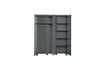 Miniature Wardrobe 3 doors in dark gray wood Dennis 4