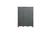 Miniature Wardrobe 3 doors in dark gray wood Dennis 1