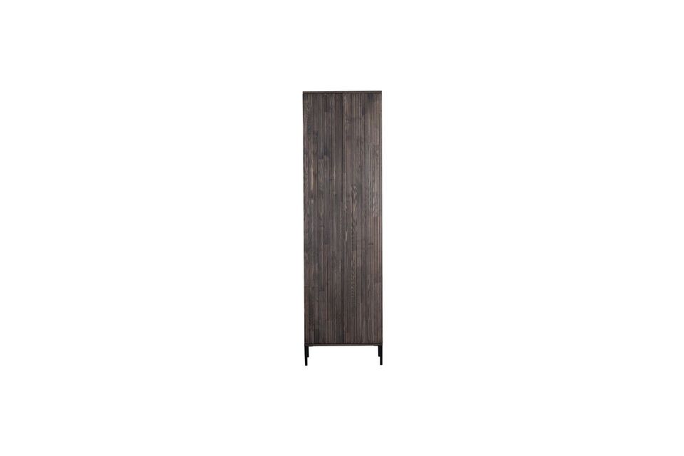 Wardrobe with drawers in brown oak wood New Woood