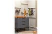 Miniature Wardrobe with drawers in grey wood Adam 2