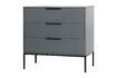 Miniature Wardrobe with drawers in grey wood Adam 5