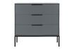 Miniature Wardrobe with drawers in grey wood Adam 1