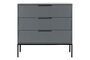 Miniature Wardrobe with drawers in grey wood Adam Clipped