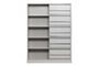 Miniature Wardrobe with sliding door in light grey wood Swing Clipped