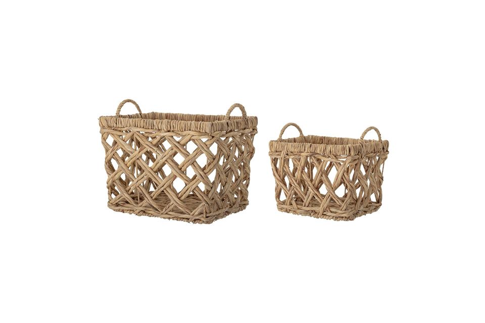 These wicker baskets are sold in pairs