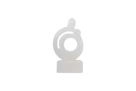 White alabaster decorative object Cise Clipped