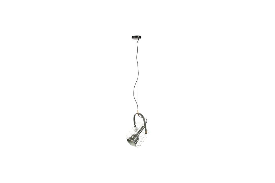 The ceiling fixture is in black lacquered iron