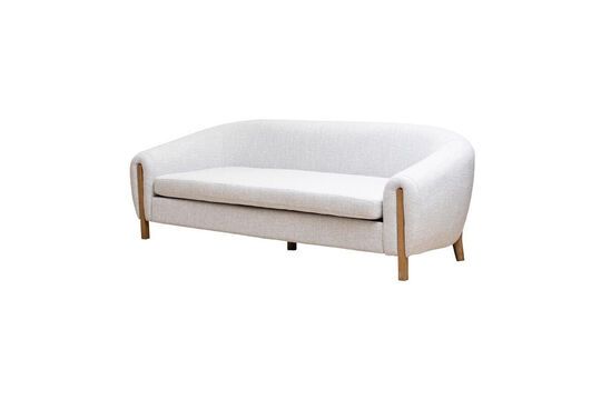White cotton 3-seater sofa Bowles