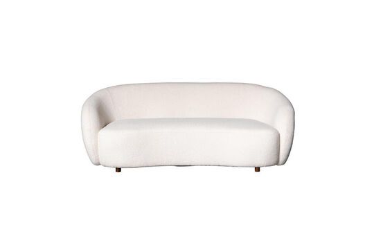 White fabric 2 seater sofa Oxygène