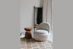 Miniature White fabric armchair Nash 1