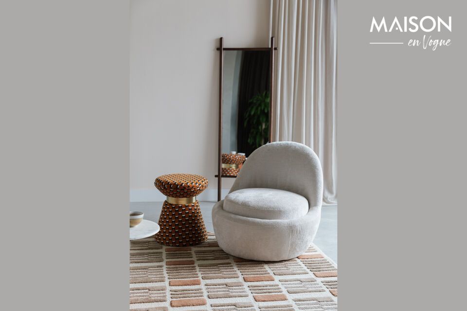 White fabric armchair Nash White Label