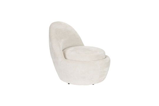 White fabric armchair Nash Clipped