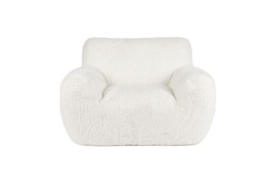 White fabric armchair Yeti Clipped