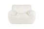 Miniature White fabric armchair Yeti Clipped