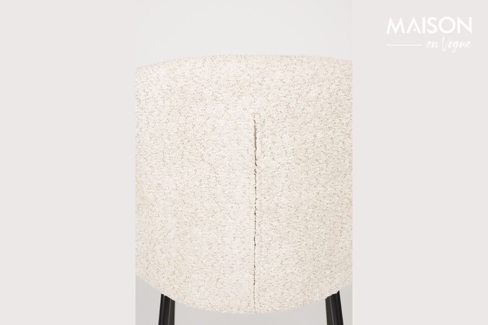 White fabric chair Ayle - 9