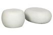 Miniature White fiberglass coffee table Pebble 3