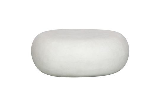 White fiberglass coffee table Pebble Clipped