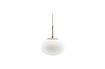 Miniature White glass and gold metal pendant Opal 1