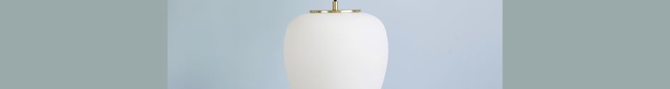 Material Details White glass ceiling lamp Muse