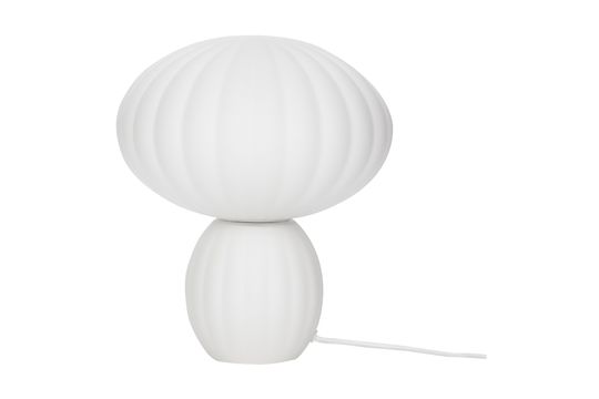 White glass table lamp Kumu Clipped