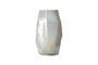 Miniature White glass vase Luster Clipped