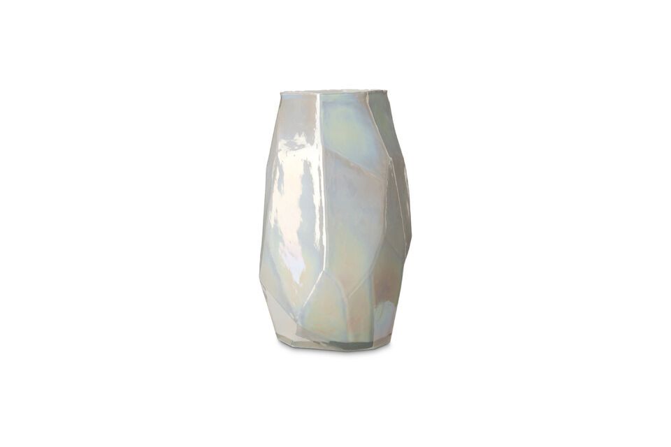 White glass vase Luster Pols Potten