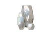 Miniature White glass vase Luster 2