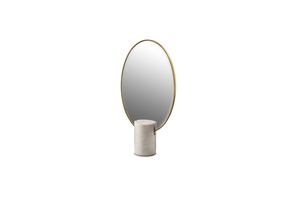 White marble mirror Oval Pols Potten