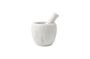 Miniature White marble mortar & pestle Clipped