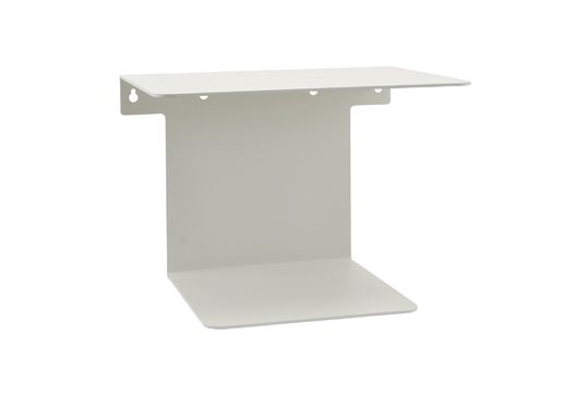 White metal wall shelf Book Clipped