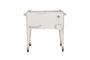 Miniature White plastic cooler with wheels Be Cool Clipped