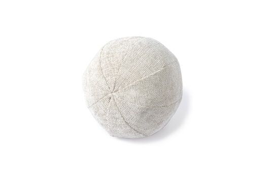 White polyester cushion Ball Clipped