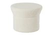 Miniature White  polyester pouf Alan 1