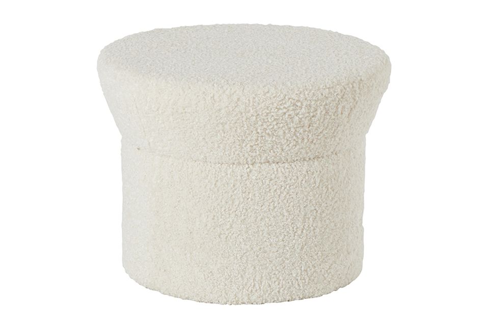 White  polyester pouf Alan Athezza