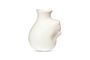 Miniature White porcelain vase Upside Down Clipped