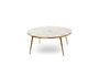 Miniature White resin coffee table Gold Feet Clipped