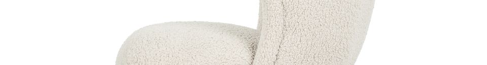 Material Details White sheepskin effect armchair Celine
