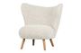 Miniature White sheepskin effect armchair Celine Clipped