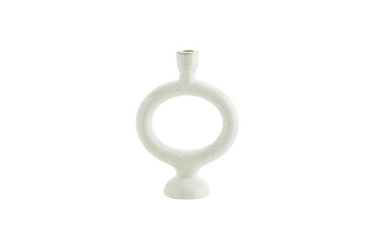 White stoneware candlestick Cerca