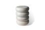 Miniature White stoneware stool Chubby Clipped