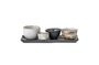 Miniature White stoneware Sushi set Masami Clipped