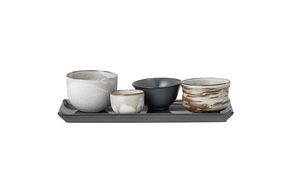 White stoneware Sushi set Masami Bloomingville