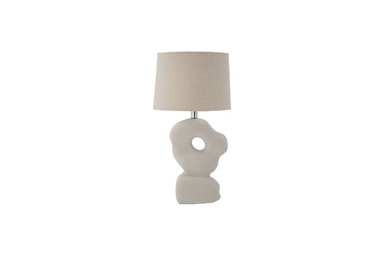White stoneware table lamp Cathy Clipped