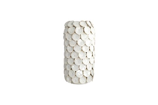 White stoneware vase Dot Clipped