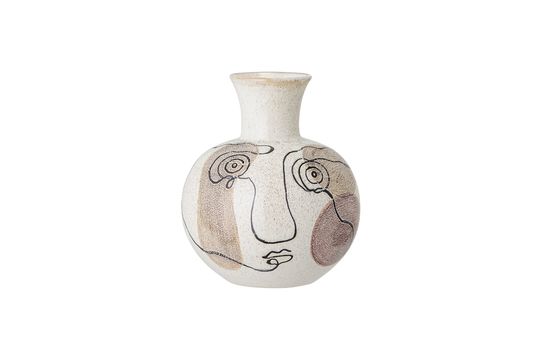 White stoneware vase Irini Clipped