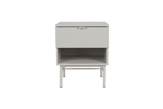White wood side table Cayo Clipped