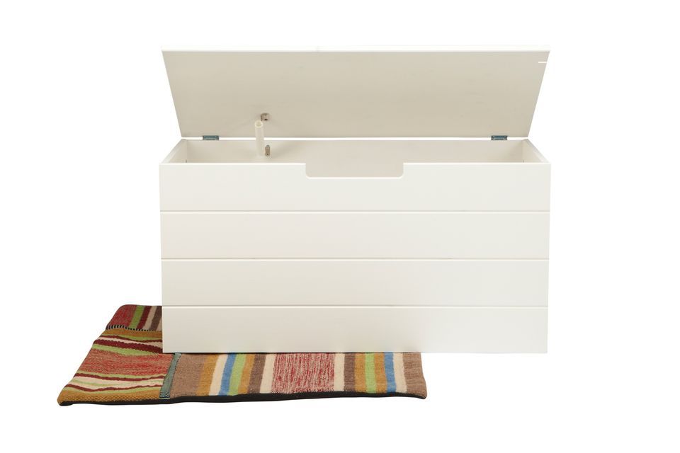 White wooden toy box Keet Woood Keet toy box in solid white pine