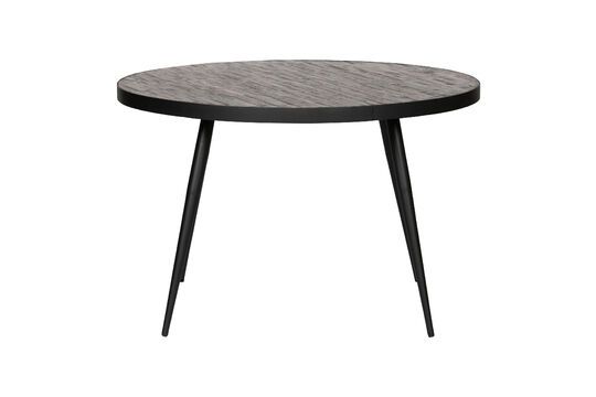Wood and black metal table Vic Clipped